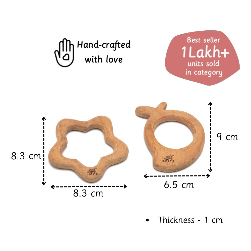 Wooden Teethers - Mango and Star